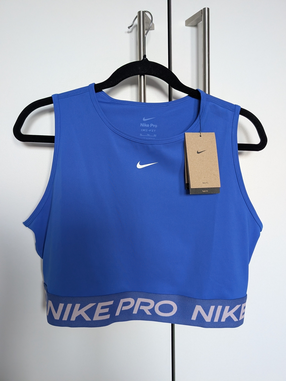 Nike Pro Women's Dri-Fit Blue Crop Sports Tank Size X-Large